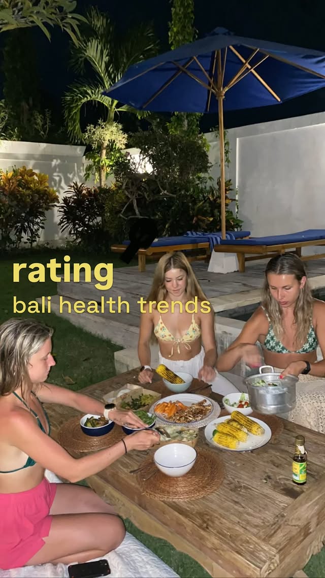 Rating health trends in Bali cause I love a good myth bust ✨Sometimes nice sounding health claims don’t match the science 🔬 which is quite disappointing lol 💔 Even though I care about your feelings science does not so here we areTo be clear these are mostly popular with foreigners in Bali… so no shade to real Balanese culture… by @annalisebjoe