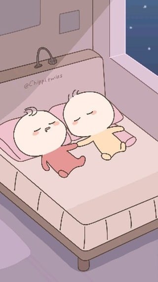 Have a nice dream my love ❤❤ #cute #love #animation #babyvoice #chippitwins by @chippi.twins