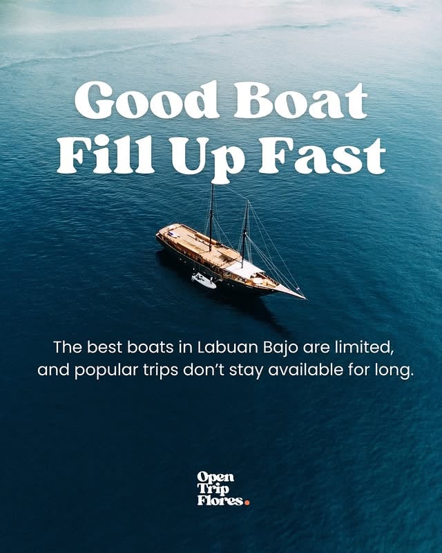Good trips are rarely last-minute.In Labuan Bajo, the best boats and dates are usually booked in advance—especially during the good season.Planning ahead means more choices, less stress,and a trip you can actually enjoy.✨ Open Trip Flores, Easy sailing, well-organized open trips.📲 +628116699948🌐 royalvoyage.co.id/opentripflores#opentripflores #royalvoyage #komodonationalpark #flores #indonesia by @royalvoyage_id