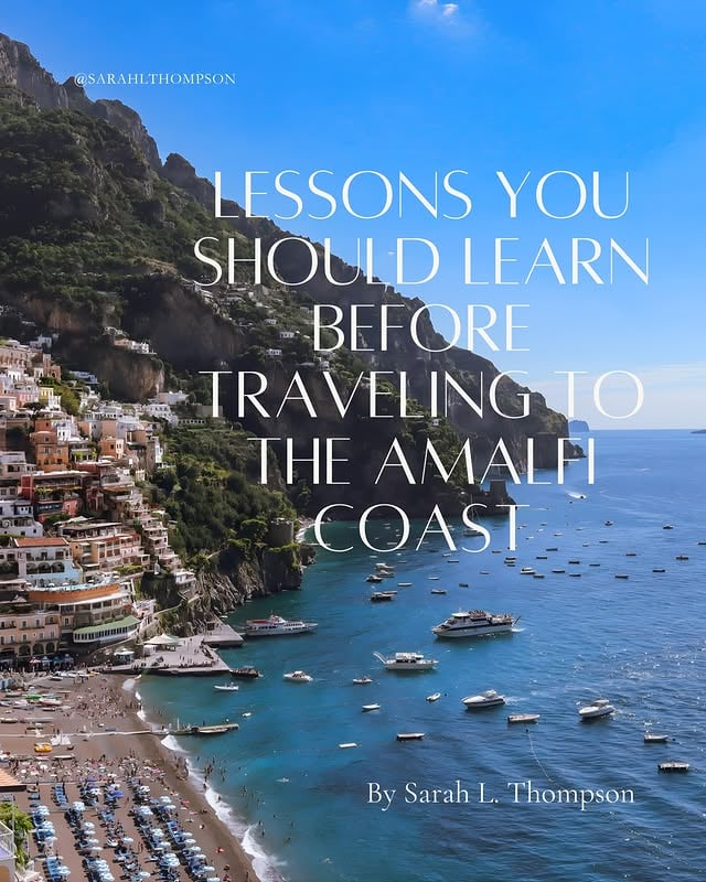 Learn these lessons before you come to the Amalfi Coast, and you’ll be well prepared! ✅DM me “Amalfi 2026” to secure your hotels & start planning your trip with the Amalfi Coast expert herself 😘🇮🇹Looking forward to welcoming you to Italy!!....#amalficoast #positano #amalfi #capri #sorrento @elizabeth.mcbride19 by @sarahlthompson