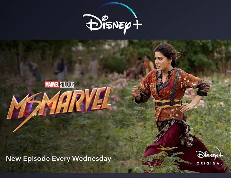 Wow... Aisha on the Disney+ homepage! 🥹 I am so overwhelmed with all the love and support I am getting from around the world, Masha'Allah. 🙏🏻♥️ I put my all into Aisha and am getting very emotional with the way that she is touching so many peoples’ hearts. You cannot imagine how much this means to me. Oh yes, BTW I also came across the words "simping" and "face card" for the first time - thank you very much for improving my vocabulary! ☺️🫦🥰How many of you, I wonder, have already seen the episode 5 of Ms Marvel which is now streaming on @disneyplus ? Pakistani audiences will get to see it in cinemas from 15th July. It'll only be there for a week so make sure you catch it.Directed by @sharmeenobaidchinoy 🫶🏻#MsMarvel #Aisha #MehwishHayat #MCU #Disneyplus by @mehwishhayatofficial