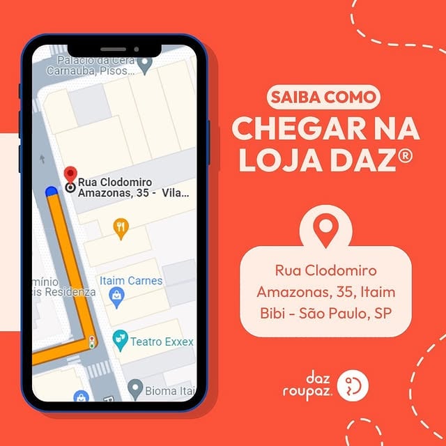 Encontrar a moda perfeita na Daz Roupaz é fácil como 1-2-3! Estamos localizados na Rua Clodomiro Amazonas, 35, Itaim Bibi. Venha se perder no mundo encantado da moda sustentável conosco 🛍️Te esperamos aqui!Mais informações pelo site www.dazroupaz.com.br Qualquer dúvida, entre em contato pela DM 🙋🏼‍♀️#comochegar #dazroupaz #brechosp #modacircular by @daz.roupaz
