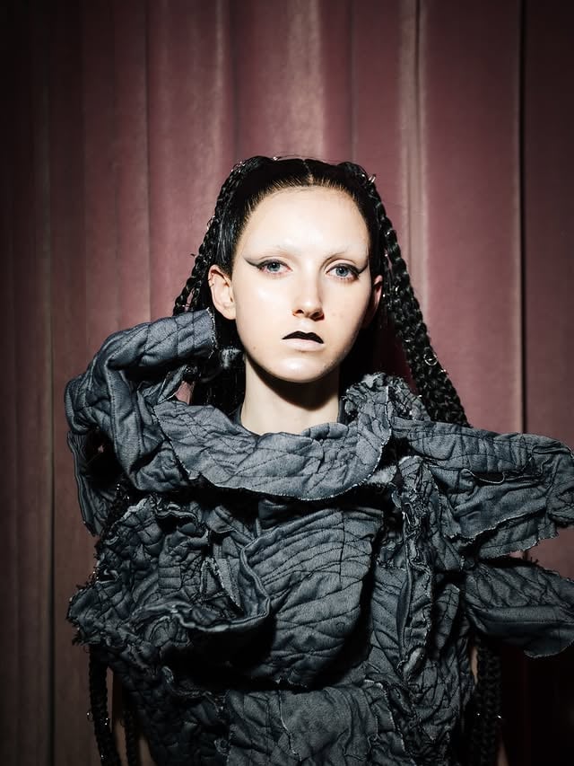LFW BTS walking for @jeanlouiecastillo Photography credits: @dead.deeds @lozfolio @beccageden #goth #fashion #london by @bevellystrange