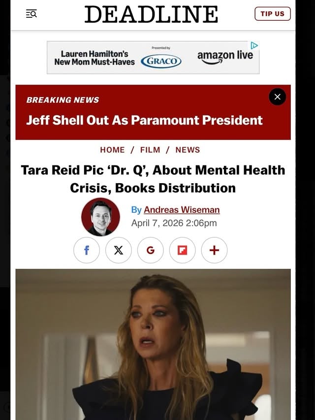 Thank you so much to Andreas Wiseman and @deadline for announcing my new movie Dr Q. And a special thank you to X4 Pictures for taking on our movie and believing in us and our vision I am so excited for you all to see this movie I produced and starred in I am so very proud of. To my amazing partner and director White Cross I couldn’t have done this without you. You’re the best director thank you for pulling this performance out of me gaining me 4 best actress awards. Mental health is real and I am thankful we were able to shed light on this very important topic. This role took a lot out of me but it was all worth it because it is a story shared by so many that have experienced hardshipped alone can relate to. Dr Q will release digitally on May 5th on platforms including Amazon Prime, Google Play, Fandango at home, Cox and Comcast and DVD and Blueray. I can’t wait for you all to see it thank you to everyone who made this happen for your support 💜 we couldn’t have done this without you @dr._quarantine @partywithmat @sunsetburyvard @laurelkaynail @ejonesfilm @edu_dop @ejonesfilm @n8productions26 @philipbruenn @anthony.vay #deadline #mentalhealth #movies #bestactress #love by @tarareid