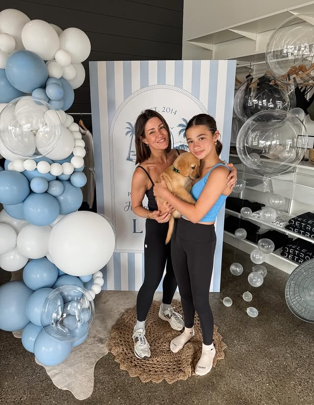 The sweetest celebration for the sweetest girl + her friends .... with the cutest PUPPIES! 🐶🐾🩵🐚Balloons/ backdrop: @party_popco Cookies: @cookiecrumbsandcompany 🍦: @detroitscoops Puppy yoga: @puppyyogadetroit (And a shout out to the best husband in the world for helping to make it all happen today 🤍) by @cupcakeshannon