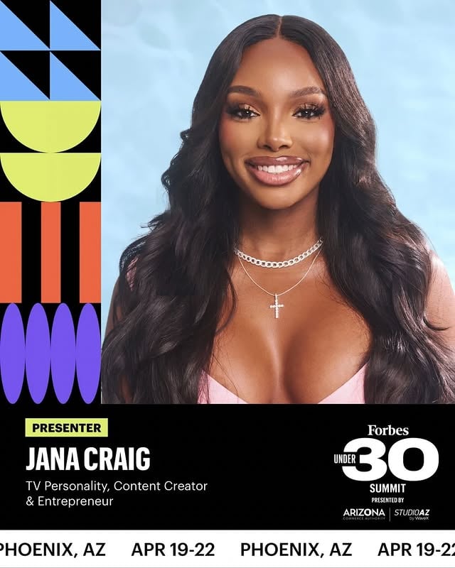 So excited for this opportunity ✨ see you soon Arizona 🤍 @forbesunder30 @forbes by @janacraig_