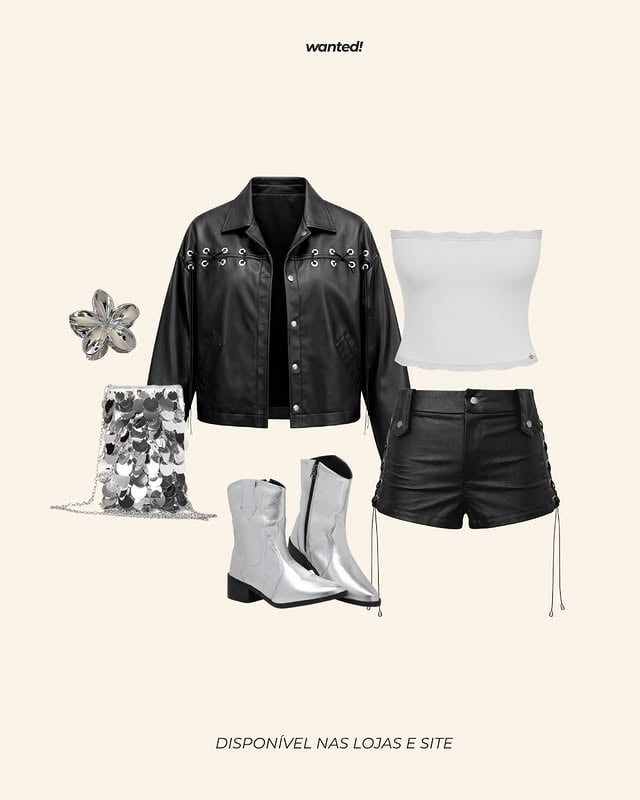wanted 🐢💦preto + textura + metalsem esforço, mas com estilo as peças que resolvem o look inteiroQual sua combinação preferida? 👀já disponível nas lojas e no site