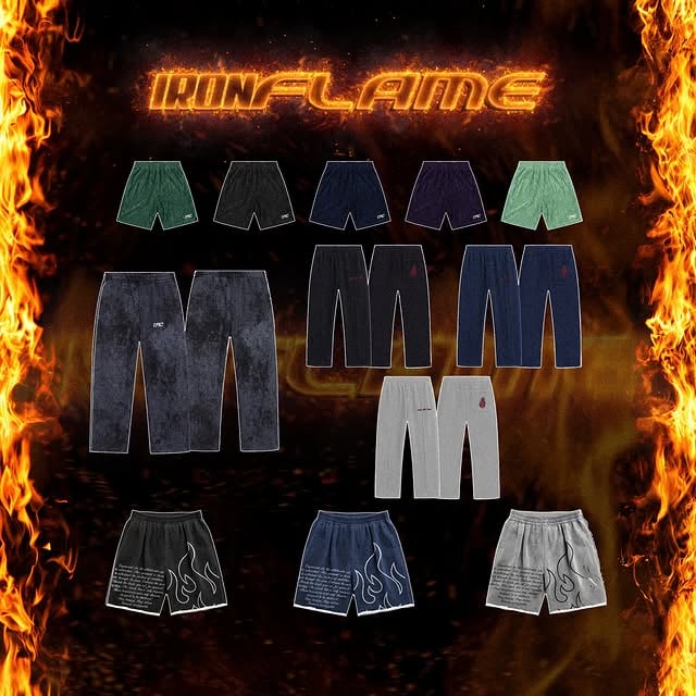 🔥 IRON FLAME RESMEN BAŞLADI!Lansmana özel kısa süreliğine geçerli özel fiyatlandırma dönemiyle sizlerle.FLAME COLLECTION•⁠ ⁠Flame Baggy Jogger•⁠ ⁠Signature of Flame Short•⁠ ⁠Marble-Cut Short•⁠ ⁠Dark Camo Baggy Jogger — Limited Edition Series by @ironathleticsclub