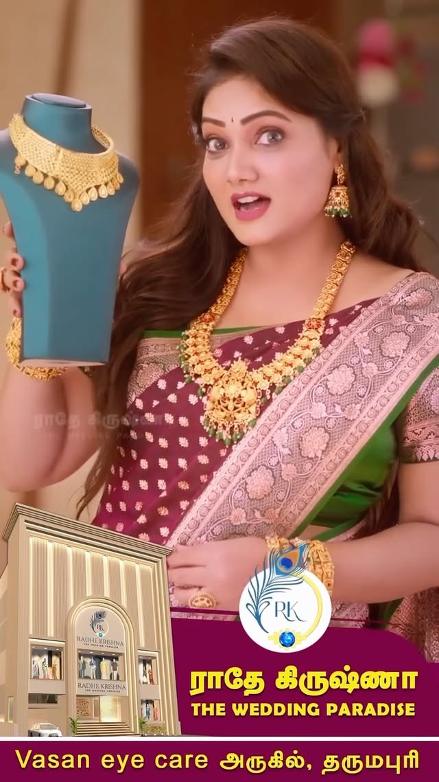 #jewelryadd #tamilad #radhekrishnajewellers #actresspriyankanalkari by @nalkarpriyanka