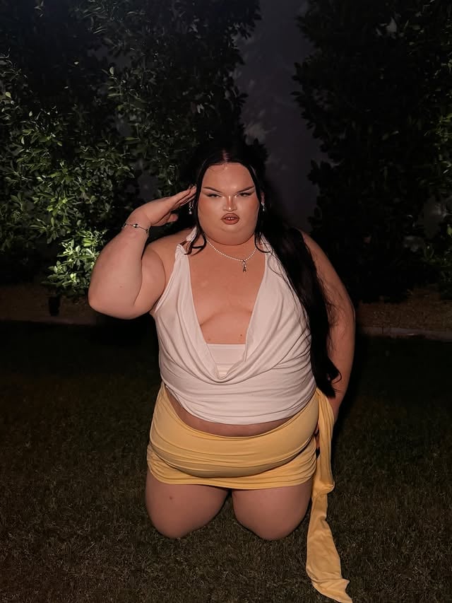 @fashionnovacurve 🤍-Twice as Charming Cowl Neck Halter Top - Cream-All Tied Up Bodycon Micro Mini Skirt - Butter Yellow by @al.weeezy