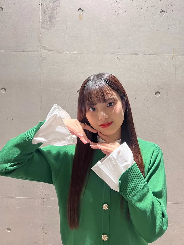 ☾⋆⁺今日は、リアルミーグリin幕張ありがとうございました！今日のテーマカラーはグリーン💚#櫻坂46#Sakurazaka46#遠藤光莉#pikagram#ヒカリノフク by @endohikari_official
