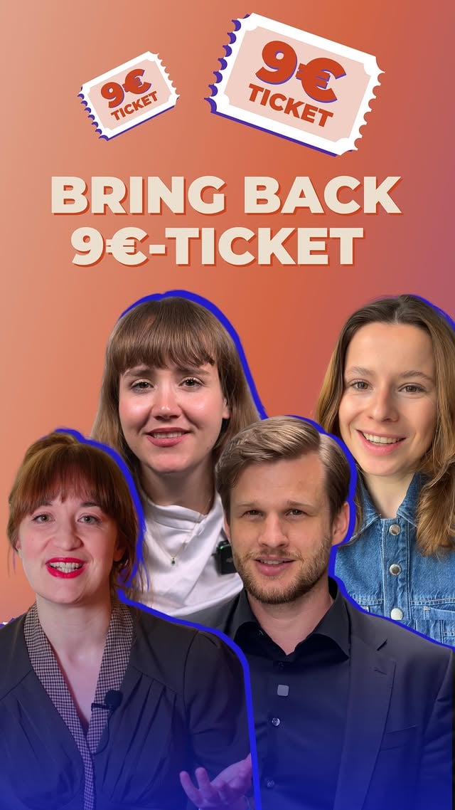 Wir fordern Politik für die Mehrheit!Das 9-Euro-Ticket hat 2022 bewiesen: Entlastungen für viele, wie durch günstigen Nahverkehr, sind möglich. Doch während Konzerne in der Energiekrise jetzt wieder Rekordgewinne einfahren, schauen die zuständigen Ministerien tatenlos zu.📢 Daher fordern wir: die Rückkehr des 9-Euro-Tickets und ein Energiekrisengeld für alle – finanziert durch eine echte Übergewinnsteuer!Du willst uns und diese Forderung unterstützen?1️⃣ Kommentiere „9€“2️⃣ Wir schicken dir den Link zum Mailtool3️⃣ Schick mit wenigen Klicks eine Mail an die Minister*innen