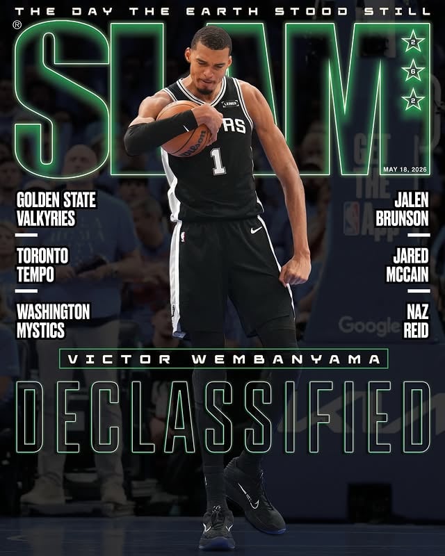 Victor Wembanyama descended upon the basketball universe and delivered a warning shot last night. He made it terrifyingly clear there’s no stopping what’s coming next. We’re honoring his Game 1 masterpiece with a special cover of SLAM 262. LINK IN BIO. by @slam