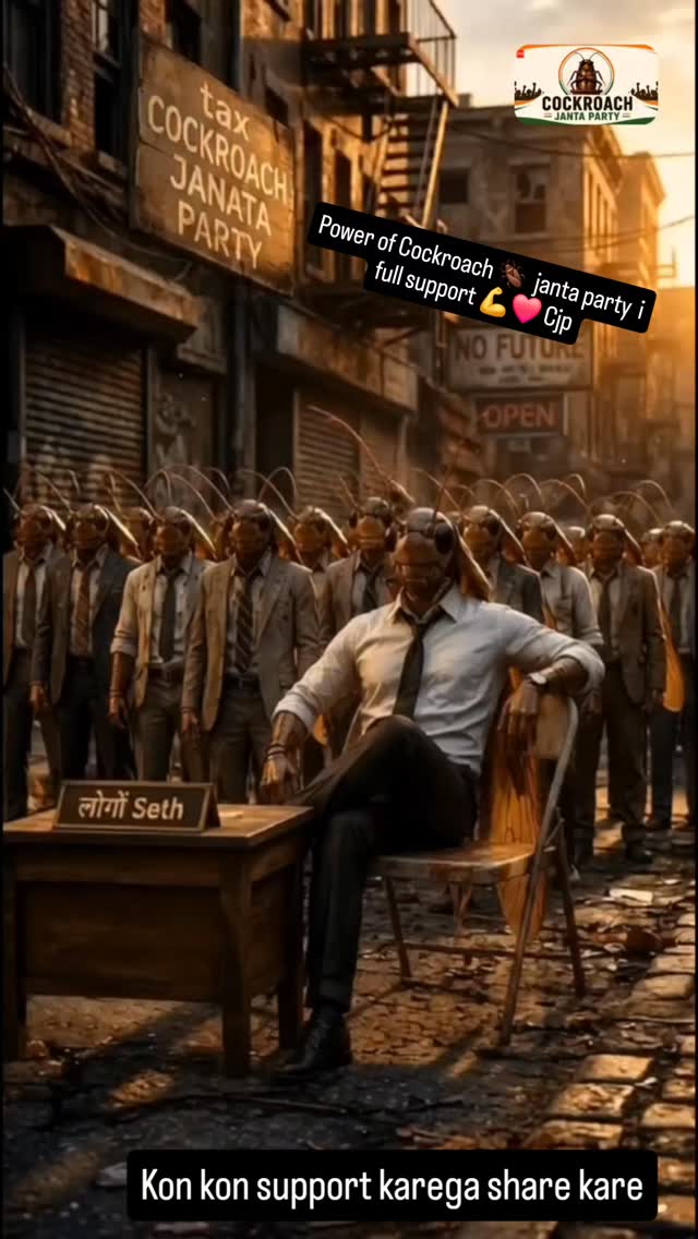 Power of Cockroach 🪳 janta party i full support 💪❤️ Cjp #cjp #cockroachjantaparty #youthpower by @cockroachjantakiparty_cjp