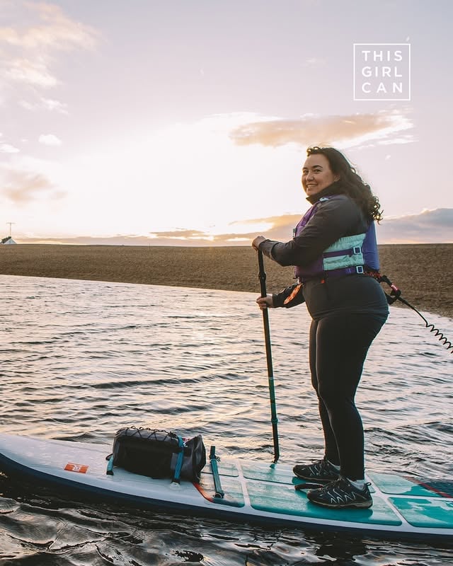 "I don't run as much any more but that experience has stayed with me and showed me I can do anything I set my mind to. And that just because I don't fit the typical mould of how I think a sporty person should look, doesn't mean I can't enjoy sports." - Natasha#SUP #Paddling #ThisGirlCan by @thisgirlcanuk