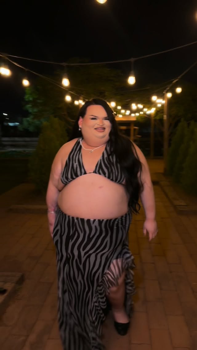 @fashionnovacurve 🤍- Zaria Zebra Mesh Skirt Set - Black/White by @al.weeezy