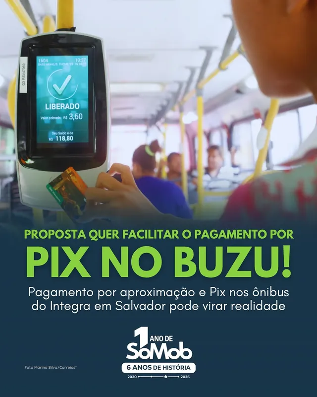 🚍 Pix e débito no buzu: facilidade para o passageiro ou mais demora no embarque?Um projeto de lei que tramita na Câmara Municipal de Salvador quer permitir que os passageiros paguem a passagem diretamente com Pix, cartão de débito, crédito e outros meios eletrônicos nos validadores dos ônibus.A proposta é vista como um avanço por muitos usuários, que ganhariam mais praticidade e deixariam de depender exclusivamente do Salvador Card para acessar o transporte coletivo.Mas nos bastidores do setor, a discussão vai além da tecnologia. Há quem tema que o uso de diferentes formas de pagamento possa aumentar o tempo de embarque em alguns casos, especialmente nos horários de pico, impactando a velocidade da operação.Enquanto isso, cidades no Brasil e no exterior já adotam sistemas semelhantes, permitindo pagamentos por aproximação e QR Code diretamente nos veículos.A proposta ainda precisa passar pelas comissões da Câmara e ser aprovada pelos vereadores antes de seguir para sanção do Executivo.💬 E você, acha que liberar Pix e cartão nos ônibus facilitaria sua vida ou poderia aumentar o tempo de embarque?📲 Leia a matéria completa em www.somob.com.br🔄 Compartilhe esta publicação com quem utiliza ônibus em Salvador e participe desse debate.🎯 Siga o @portalsomob nas redes sociais....#Salvador #Bahia #integra #Notícia #SóMob by @portalsomob