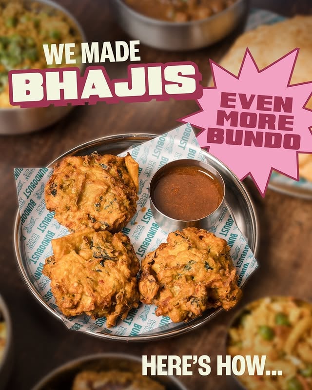 [chandler bing voice] Could Bhajis BE any more Bundo?? [serious voice] yes, actually. And here’s how we did it. Now never question us again 😐 by @bundobust