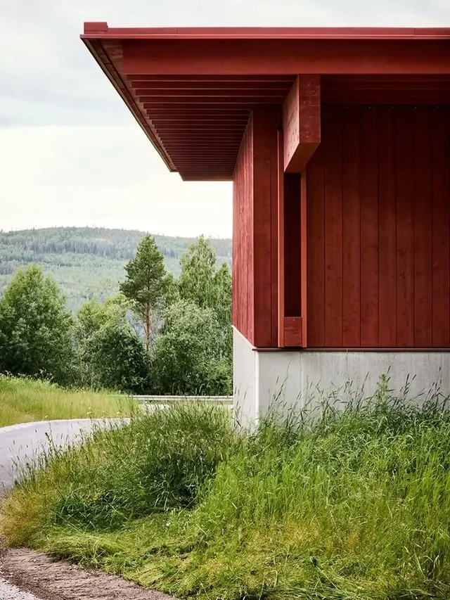 A civic building shaped by landscape and responsibility.The Fire Station in Liden stands as quiet infrastructure rather than architectural spectacle. Positioned along the Indalsälven valley, the building responds to terrain, climate, and the realities of rural emergency work. Visibility, accessibility, and clarity of movement define every decision.Concrete anchors the lower level where vehicles and operations demand durability. Above, timber construction introduces warmth and human scale, balancing technical precision with everyday occupation. Large glulam beams span the vehicle hall, allowing openness, daylight, and clear visual connection through the building toward the surrounding landscape.It is architecture built for readiness, but also for waiting. A workplace designed to support people before, during, and after the moment of urgency.Public architecture at its most honest rarely tries to impress. It simply works, and becomes part of the community.📐 @kod_arkitekter📸 @mansbergphotography#architecture #civicarchitecture #publicbuilding #scandinavianarchitecture #contemporaryarchitecture by @designplusmag