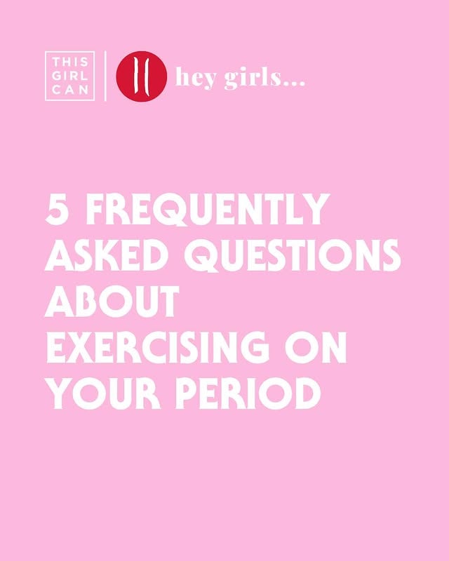 Let’s ditch the myths that hold us back.Our friends at @heygirlsuk answer some FAQs around getting active whilst on your period, and understanding yoour cycle. What’s one thing you’ve been told NOT to do on your period? 👇#MenstrualHealthDay #GoWithYourFlow #Periods #ThisGirlCan by @thisgirlcanuk