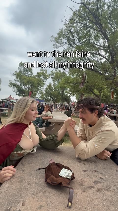 a tragic tale of getting hustled 🏰 #renfaire #renfest #armwrestling #viralvideos