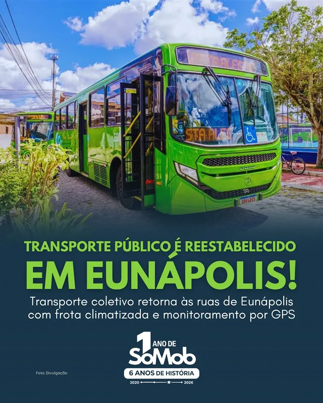 🚌 Você acha que cidades do interior também precisam investir em transporte coletivo? Conte sua opinião nos comentários!Com cerca de 115 mil habitantes, Eunápolis retomou a operação do transporte coletivo urbano após uma ampla reestruturação do sistema. A nova frota conta com 12 ônibus equipados com ar-condicionado, Wi-Fi, acessibilidade e monitoramento por GPS, permitindo que os passageiros acompanhem os veículos em tempo real.A tarifa foi fixada em R$ 3,00 e, aos domingos e feriados, o serviço opera com catraca livre.Mais do que a entrega de novos ônibus, a iniciativa reforça a importância de cidades médias manterem sistemas de transporte público estruturados para garantir acesso ao trabalho, à educação, à saúde e aos demais serviços urbanos.📲 Acesse www.somob.com.br e confira a matéria completa.🔄 Compartilhe esta publicação com alguém que acredita que mobilidade urbana não é um tema exclusivo das capitais.🎯 Siga o @portalsomob nas redes sociais....#Eunápolis #Bahia #TransportePúblico #Mobilidade #SóMob by @portalsomob