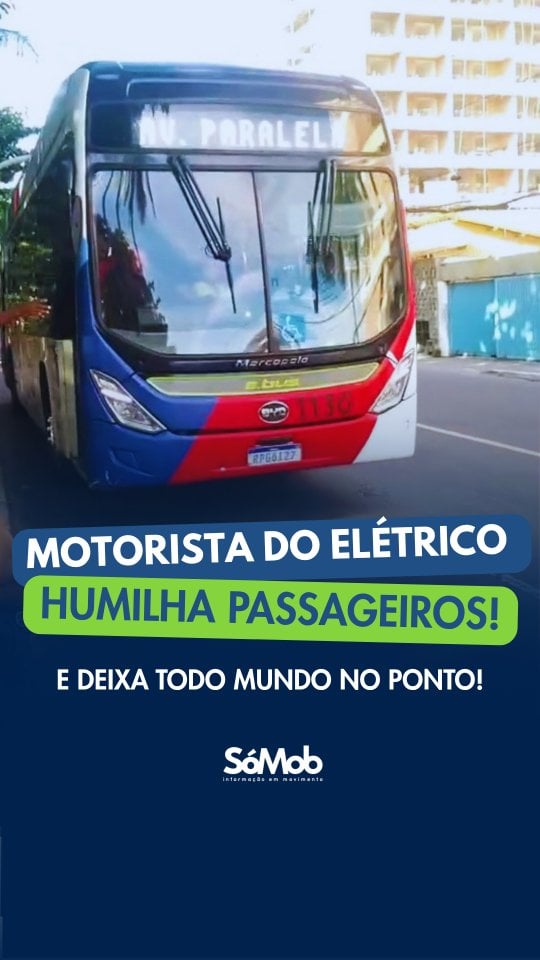⚠️ Até quando o passageiro vai continuar sendo desrespeitado?O vídeo foi gravado na última sexta-feira (29), por volta das 16h, na região de Itapuã, e mostra um ônibus elétrico da RMS simplesmente deixando passageiros no ponto no sentido Piatã.Segundo relatos de moradores e usuários da linha, o problema não é isolado. De acordo com as denúncias, o motorista do veículo de prefixo 1130 repete esse comportamento com frequência, deixando passageiros para trás mesmo quando aguardam no ponto.A situação se torna ainda mais grave porque, após a passagem deste ônibus, o próximo veículo só chega cerca de 50 minutos depois. Para quem depende do transporte público para trabalhar, estudar ou cumprir compromissos, o prejuízo é enorme.A @cidadesol_ , responsável pela operação da linha, precisa explicar o que está acontecendo e adotar medidas para impedir que esse tipo de situação continue se repetindo. Já o @govba , como poder concedente do serviço, também tem a obrigação de fiscalizar a operação e garantir que os usuários sejam atendidos com respeito e dignidade, NÃO É POR QUE É GRATUITO, QUE O POVO TEM QUE PASSAR POR ISSO..O transporte público é um serviço essencial. Deixar passageiros no ponto não pode ser tratado como algo normal.Você já passou por uma situação parecida? Conte nos comentários.🎯 Siga o @portalsomob nas redes sociais....#SALVADOR #laurodefreitas #Agerba #Notícia #SóMob by @portalsomob