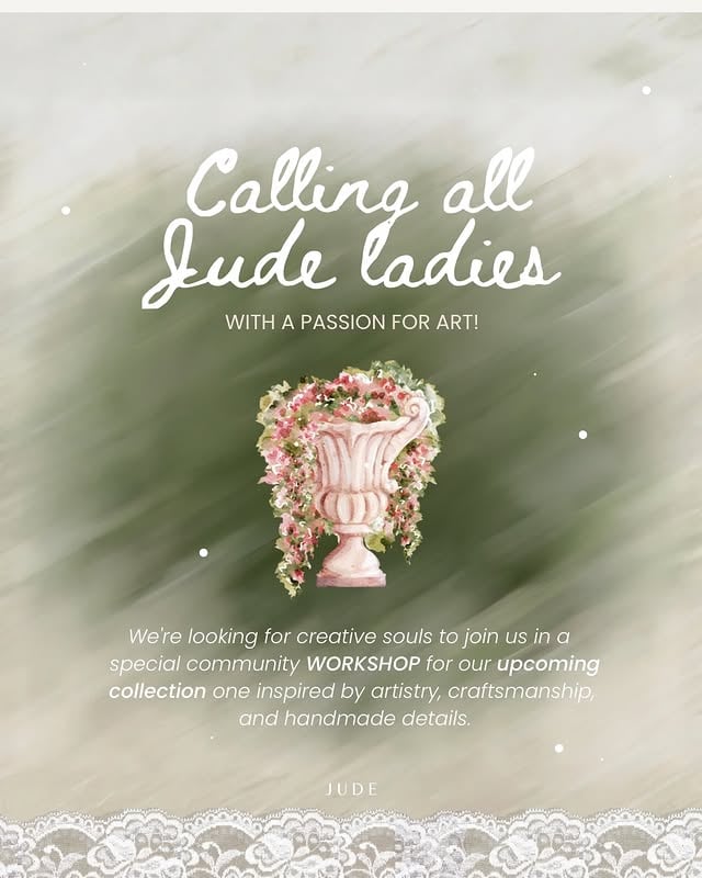 For more details COMMENT “workshop event” and we will send you all the details of the our new collection workshop event on your DM’s.🎨#judeoffical#revivingmodesty#judeworldwide by @jude.eg