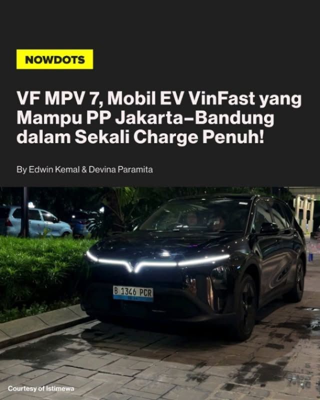 Pergi rame-rame tapi ujungnya harus pisah mobil? drama ini harusnya udah nggak ada!VF MPV 7 hadir sebagai 7-seater EV yang beneran dirancang buat mobilitas keluarga urban: kabin lega di semua baris, bagasi yang muat semua bawaan, dan range 450 KM yang bikin perjalanan jauh terasa lebih tenang.Yang bikin makin worth it? Mulai dari Rp329 juta, dan ada penawaran eksklusif untuk 2.000 pembeli pertama.Swipe untuk lihat kenapa ini bisa jadi satu-satunya mobil yang keluarga kamu butuhkan 👉 @vinfast.indonesia-#nowdots #VinFast #VinFastIndonesia #VFMPV7 @evriday.club