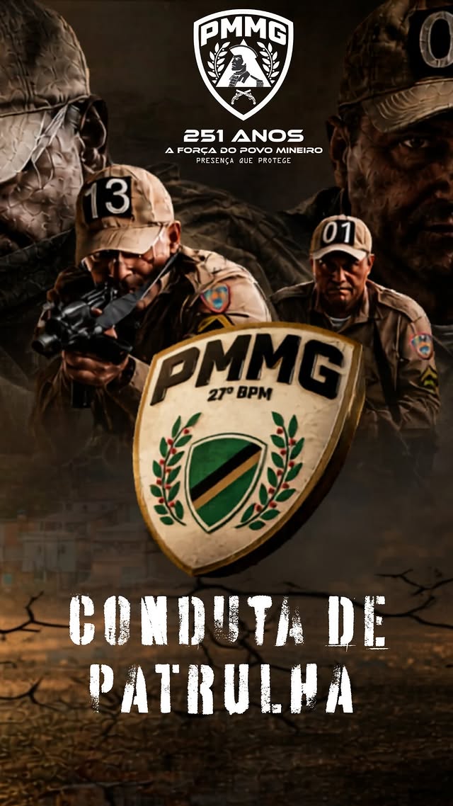 CURSO DE CONDUTA DE PATRULHA 🚨🚓Com foco no aperfeiçoamento técnico-profissional e no fortalecimento das capacidades operacionais da tropa, o 27º Batalhão de Polícia Militar realizou o Curso de Conduta de Patrulha, capacitação voltada ao desenvolvimento de técnicas, táticas e procedimentos aplicados ao policiamento ostensivo.A instrução foi ministrada sob a coordenação do 1º Tenente Adão Oliveira, proporcionando aos participantes conhecimentos fundamentais para a atuação segura, eficiente e alinhada às melhores práticas operacionais.“A vitória está reservada para aqueles que estão dispostos a pagar o preço.”27º BPM — Compromisso, preparo e excelência no cumprimento da missão.#pmmg #27bpm #condutadepatrulha #treinamentopolicial