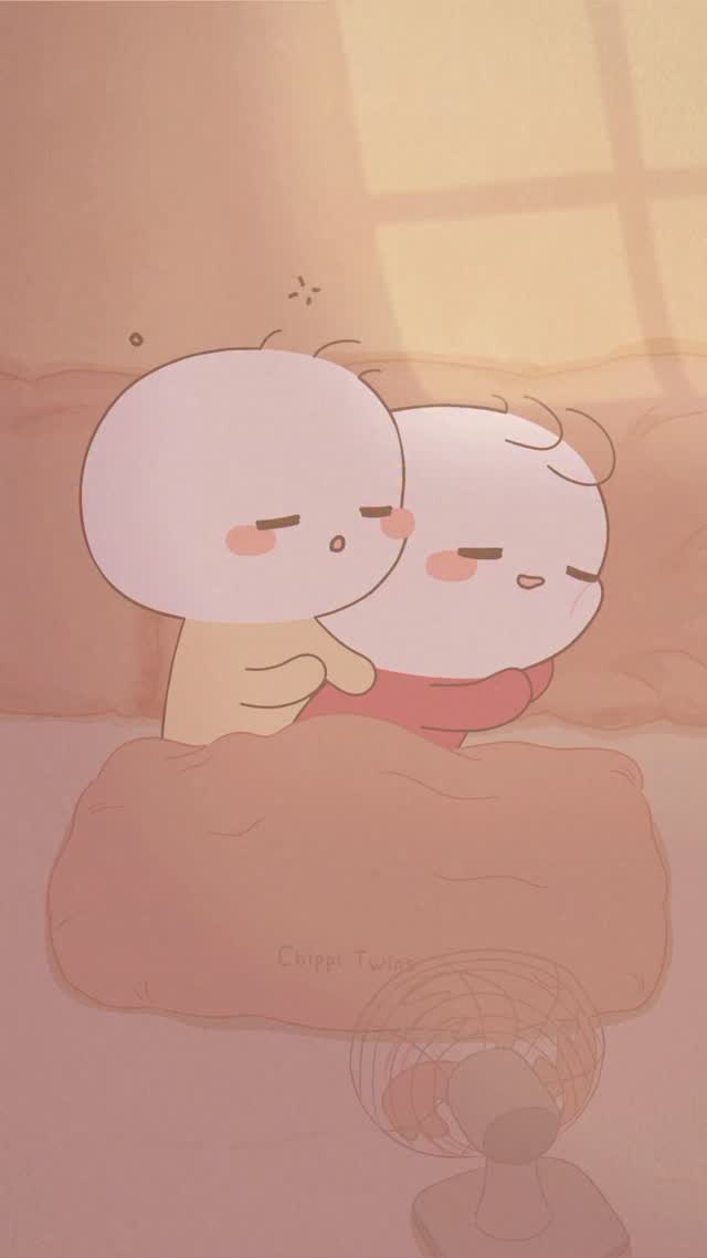 Comforting night ❤️#cute #love #chippitwins by @chippi.twins