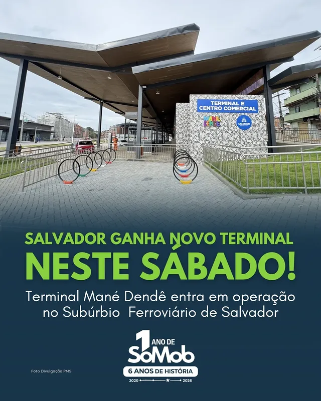 Para quem utiliza o transporte público em Rio Sena e Alto da Terezinha, uma mudança importante começa neste sábado (6).O novo Terminal Mané Dendê entra em operação e passa a concentrar as linhas com destino à Estação da Lapa, substituindo os antigos serviços que partiam dos dois bairros.👉 Arraste para o lado e confira quais linhas serão substituídas, os novos códigos e como ficará a operação na região.A mudança faz parte da reorganização do sistema de transporte no Subúrbio Ferroviário e será acompanhada por equipes da Semob e da Integra nos primeiros dias de funcionamento.🚌 Você acredita que o novo terminal vai melhorar a mobilidade para os moradores da região? Comente sua opinião.Leia a matéria completa em: www.somob.com.brCompartilhe este post com quem utiliza as linhas de Rio Sena e Alto da Terezinha para que ninguém seja pego de surpresa.🎯 Siga o @portalsomob nas redes sociais. by @portalsomob