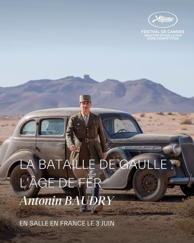 Présenté Hors Compétition à #Cannes2026, La Bataille de Gaulle : L’Âge de fer, premier volet du diptyque d’Antonin Baudry, revient sur un épisode clé de la Seconde Guerre mondiale. Juin 1940. Alors que la France signe l’armistice, un homme refuse la défaite et rejoint Londres pour poursuivre le combat et rallier celles et ceux qui croient encore à la liberté. Un récit de rupture et de résistance au cœur d’un tournant historique majeur à découvrir dès aujourd’hui au cinéma. 📽️---Presented Out of Competition at #Cannes2026, La Bataille de Gaulle: The Iron Age, the first instalment of Antonin Baudry’s diptych, revisits a key episode of the Second World War.June 1940. As France signs the armistice, one man refuses defeat and travels to London to continue the fight and rally those who still believe in freedom.A story of rupture and resistance at the heart of a major historical turning point, in french cinemas today. 📽️@pathefilms by @festivaldecannes