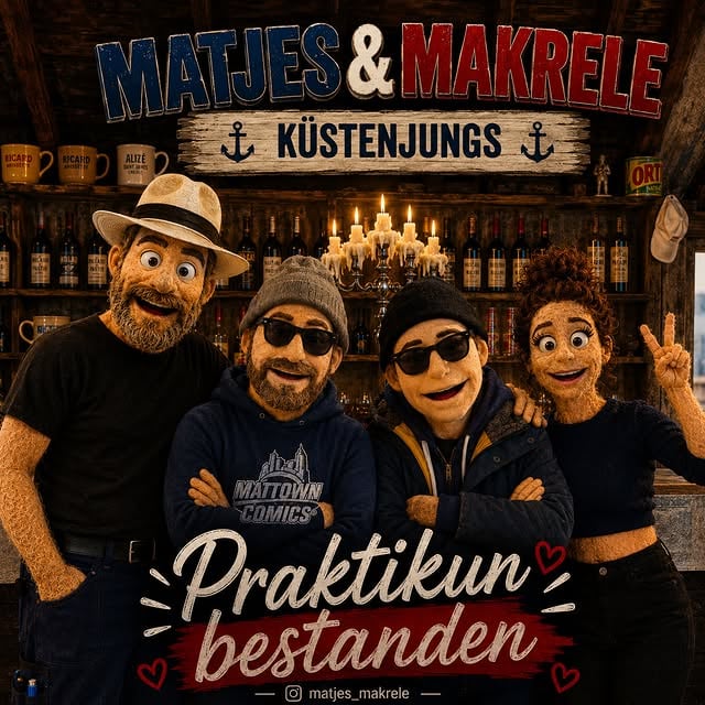 🎉🎉🎉🎉🎉 PRAKTIKUM BESTANDEN! 🎉Was als kleines Abenteuer begann, endet mit einem Erfolgserlebnis. 😄⚓In der @orakelbar wurde angepackt, gelernt, gelacht und natürlich auch der ein oder andere Seemannsgarn gesponnen. Jetzt ist es offiziell: Praktikum bestanden! ✅Ein großes Dankeschön an alle, die mitgefiebert, unterstützt und für gute Stimmung gesorgt haben. ❤️Ein besonderer Dank geht an @222xx222xx für den Hinweis. 🙌#MatjesUndMakrele #Küstenjungs #Waschmaschine #Waschtag #WarumGehtDasNicht #Sonderrechte #Vollgas #GolfcarGang #Nordsee #Küste #Comedy #ChaosAufRädern #PedalToTheMetal #StrandVibes #MoinMoin #Küstenstyle #Mitfahrgelegenheit #Küstenkinder #Norddeutschland #Abendtalk #KaffeeHilft #NordlichterKaffee