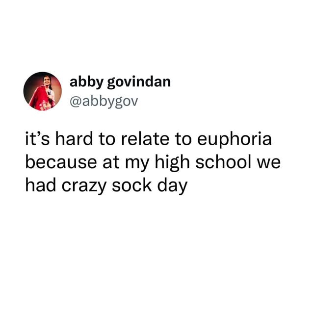 I… enthusiastically showed up at 6:30 every day to record the morning announcements. The biggest scandal to ever happen at our school was when some kid blew up the spirit rock. I can relate to this show from firsthand experience about as closely as I can Game of Thrones tbh. @abbygovindan by @iamthirtyaf