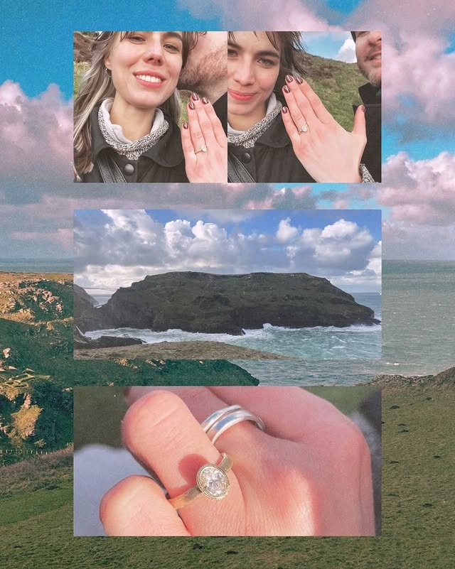 cat’s really out of the bag now, eh. 

earlier in the year @kahnbristol and I got engaged 💞 we kept it quiet and offline for a while, both being pretty private souls, but we thought it was about time to share the happy news with our friends further afield. 

in some ways, such a traditional act is a show of optimism for the future, defying a world that keeps telling us the future is condemned. The climate, wars, fascism? How frivolous to get engaged in these end times. But The Future is not yet conceded when we still have the capacity for love! 

Joe is a real diamond and I couldn’t be prouder than standing at his side. In the long wash of time, when all that remains of the records of our lives is only “BORN MARRIED DIED”, our names will exist together and I find that is a nice idea.