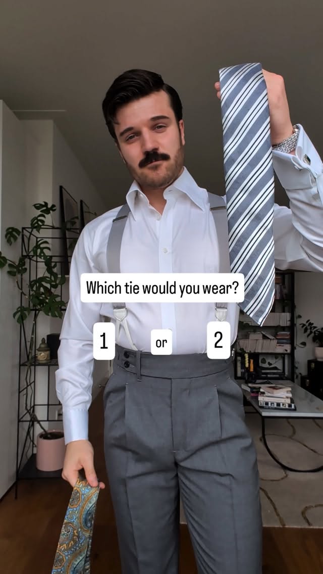 1 or 2?
#tieoftheday #classicstyle #menswear #oldmoney #dandystyle