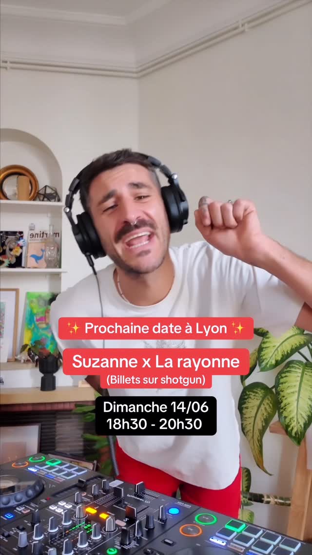 LYON C’EST POUR VOUS ❤️Rdv dimanche 14/06 à la @larayonne_ avec @suzanneenville Je mixe de 18h30 à 20h30 🫠 Les billets sont sur Shotgun 🧚🏽 by @monchatetmoi