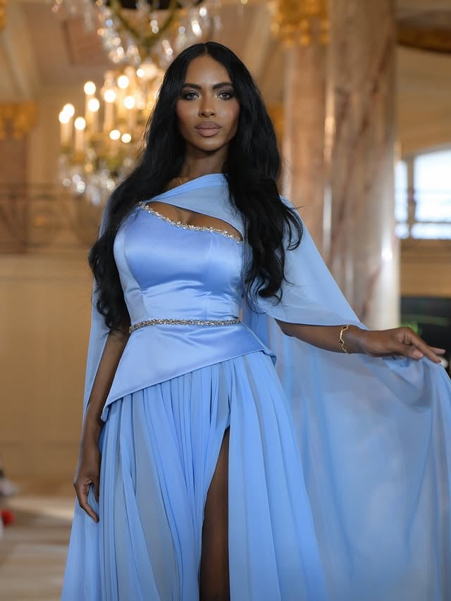 Walking for @aerialclothes x @serazelle.wear org by @cannesfashiondays during Cannes Film Festival 2026🎬🩵
#MissUniverseCaboVerde #PrissyGomes