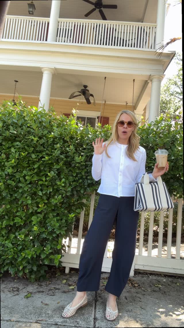 I used to think I wasn’t a pants person.  Turns out I just hadn’t found the right pants.  Comment WANT and I’ll send you the details before the new Summer colors sell out.

These are the pants I wear on planes, around Europe, through New York City, to coffee dates, to work, and everywhere in between. They’re comfortable enough for travel days, polished enough for work, and flattering enough that I keep reaching for them instead of jeans.

They don’t wrinkle. They come in petite and regular lengths. They make getting dressed ridiculously easy.

If you’re tired of trying on pants that make you feel frumpy, uncomfortable, or wider than you are, start here.

The original colors became a bestseller for a reason.
And now they’re back in limited-edition summer colors including navy, stone and linen. I immediately ordered another pair.

They’re the kind of magic pants that work with sneakers, sandals, flats, and heels. The kind you’ll pack for vacation, wear all weekend, and wish were clean again by Monday.

Honestly, these might be the closest thing I’ve found to the perfect everyday pant.