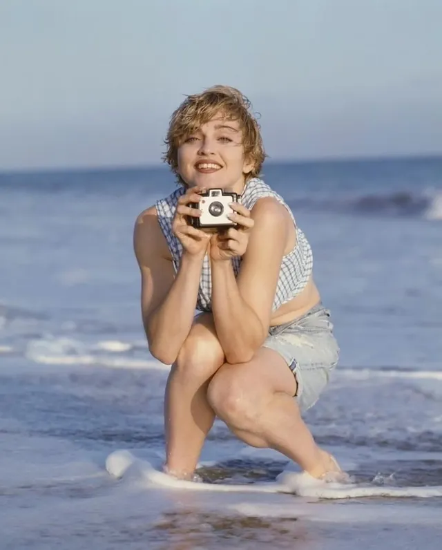 Madonna for "Cherish".#madonna #cherish #beach #madonnafans #goddesses_and_divas by @goddesses_and_divas