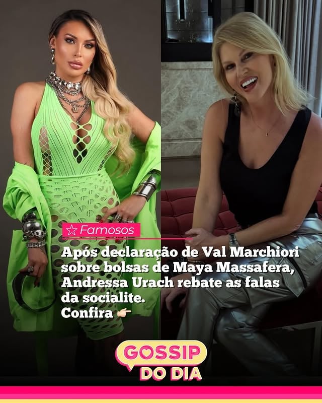 Em seu story, Andressa Urach rebateu as falas de Val Marchiori alegando que as bolsas de grife de Maya Massafera seriam falsas.

“Se ela deu essa declaração agora depois do câncer, talvez o câncer não tenha ensinado nada pra ela, humildade meu amor, se a Maya compra bolsa falsificada ou não, isso não é problema seu, cuida da sua vida”, disse Andressa.

(🎥Vídeo/Reprodução: Instagram)