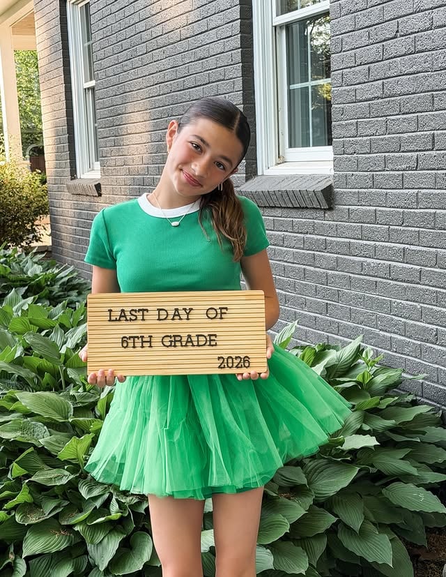 Incoming 7th grader (HOW?!) 🫶🏼💚 by @cupcakeshannon