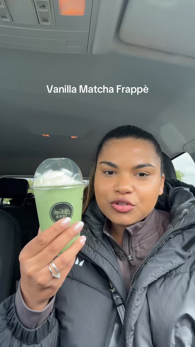 Trying McDonalds new vanilla matcha frappe #matcha #vanillamatchafrappe #mcdonalds #foodtok #matchatok by @frankieparker__