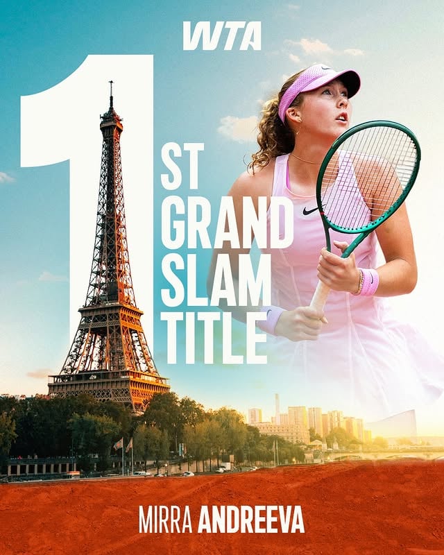 MIRRA MIRRA ON THE WALL! 🪞

SHE’S A GRAND SLAM CHAMPION AFTER ALL! 🏆

@_mirraandreeva_ | #RolandGarros