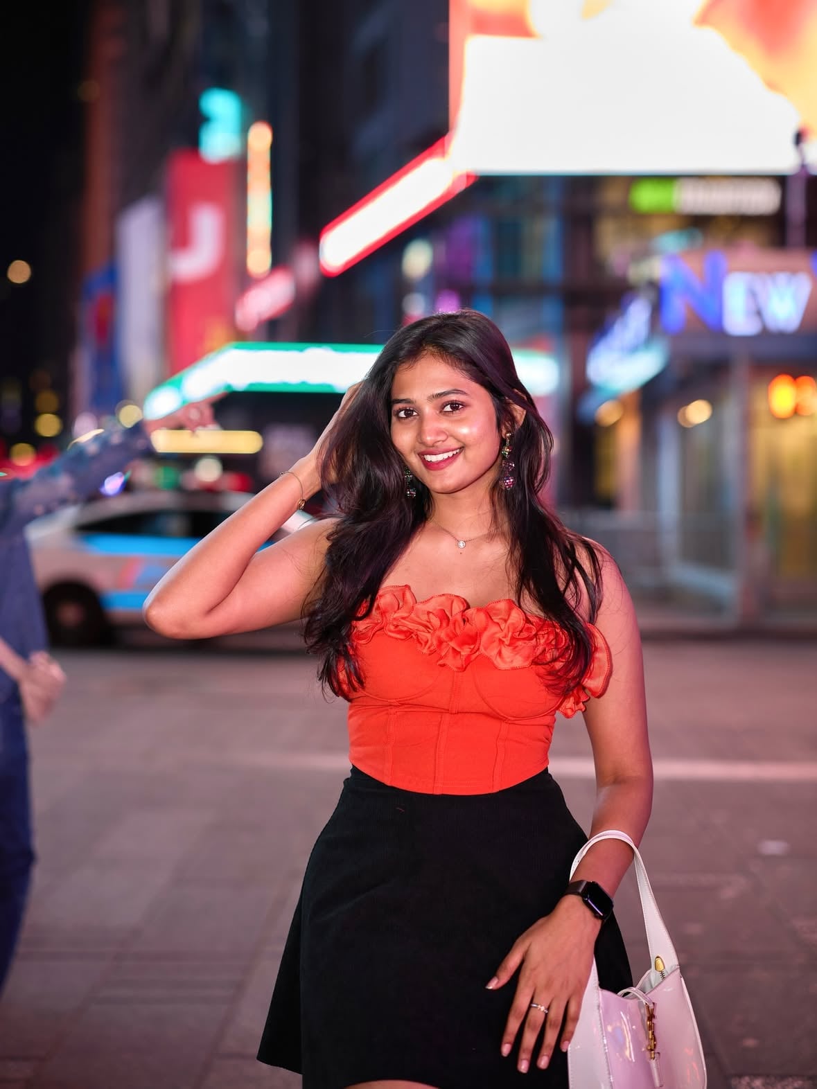 Bright enough to compete with the city lights anyway 🌝🧡
.
.
.
#fyp #newyork #timessquare #telugu #trending