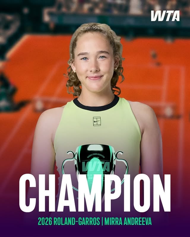 MIRRA IN PARIS! 🏆

@_mirraandreeva_ captures her first @rolandgarros title after defeating Chwalinska 6-3, 6-2. 

#RolandGarros