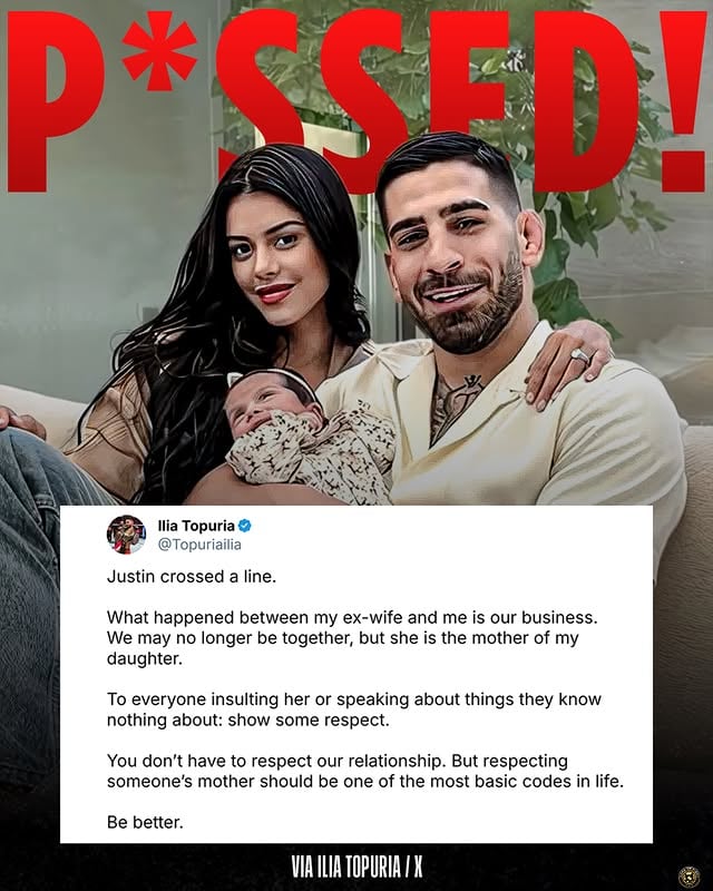 😬 Ilia Topuria throws more shots at Justin Gaethje, saying he crossed a line for disrespecting his ex-wife, Georgina Uzcategui.

(via @iliatopuria)