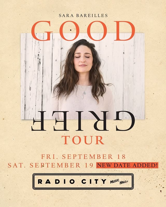 DUE TO OVERWHELMING DEMAND, a 2nd Sara Bareilles show has been added at Radio City on Sat, Sept 19! Access venue presale tickets starting Tue, June 9 at 10am with code SOCIAL.Tickets go on sale to the general public Wed, June 10 at 10am. by @radiocitymusichall