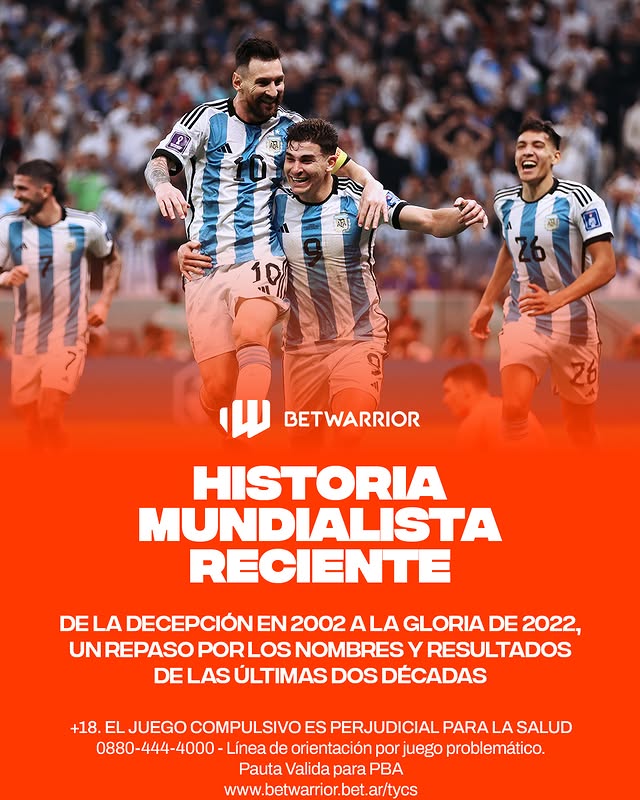 Del golpe a la gloria 🇦🇷20 años, seis Mundiales y un camino que terminó con la tercera estrella ⭐⭐⭐¿Cuál fue la mejor Argentina de este recorrido? by @betwarrior_arg